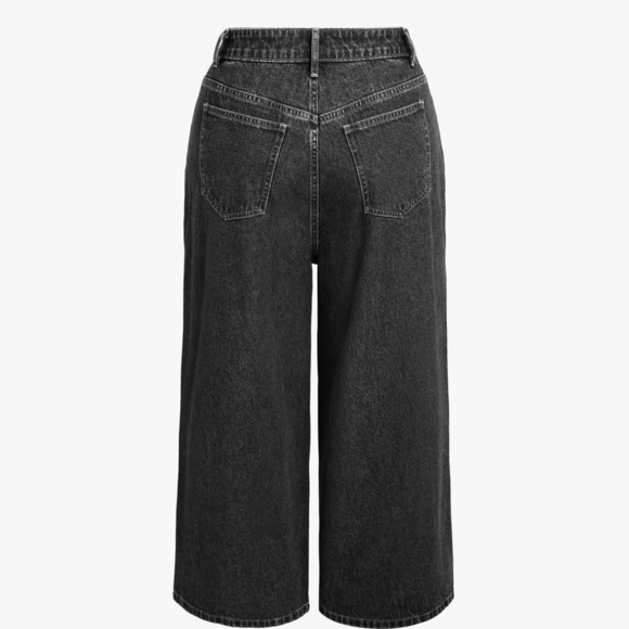 Cider High Waisted Loose Fit Wide‎ Leg Trouser Jeans Pants, Black, Size XL, NWT - Picture 6 of 11